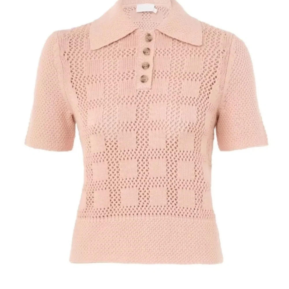 ZIMMERMANN WAVERLY POLO TOP in DUSTY PINK - AU 0/ US 2-4 - NWT - Picture 1 of 6